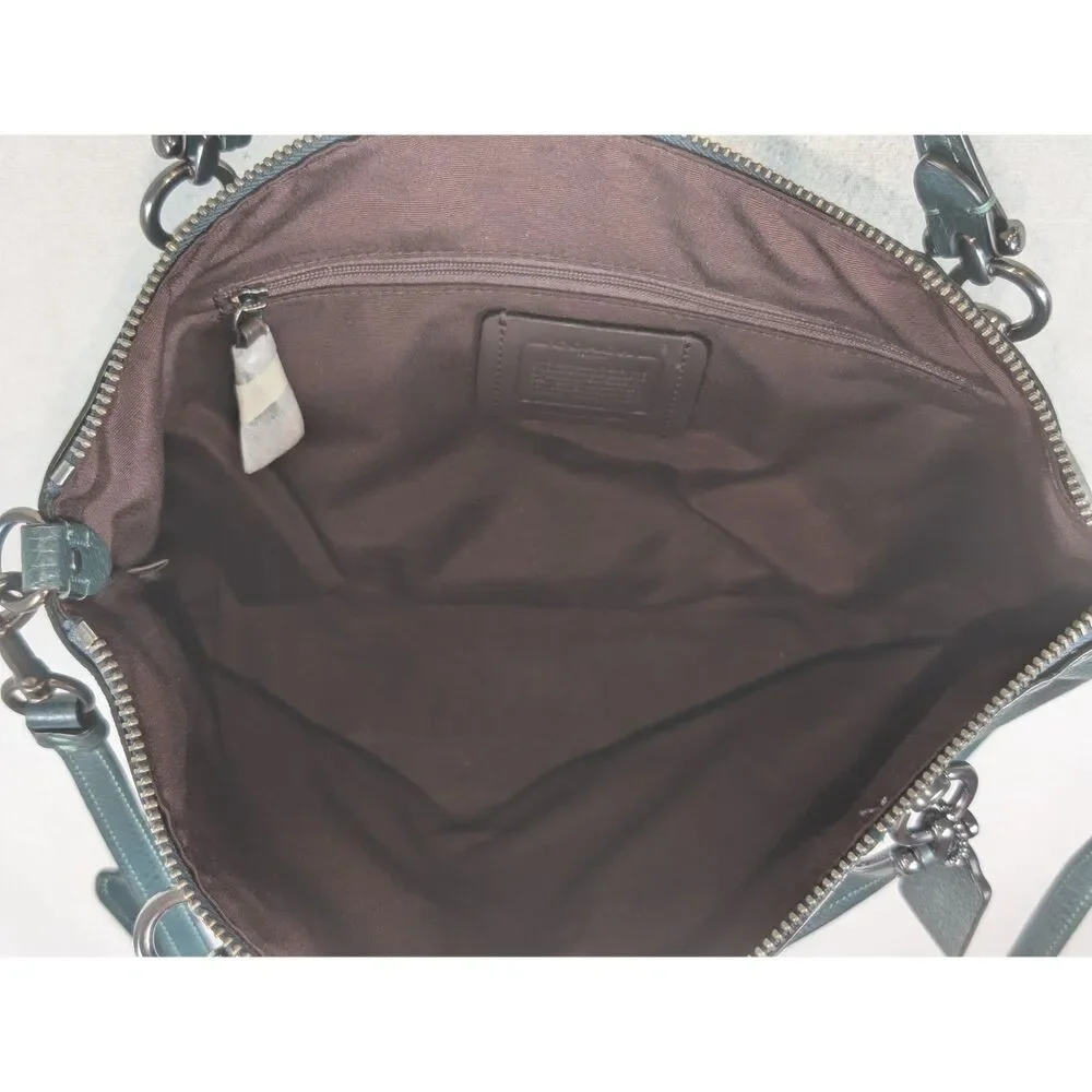 Coach Kacey Satchel Crossbody/Shoulder Bag Green Pebble Leather No. H2132-C6229